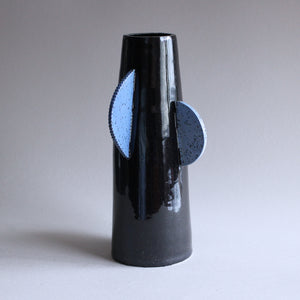 SLIGHT SECOND:  Glossy Black Shapes Vase
