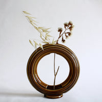 Stoneware Ceramic wheel thrown doughnut vase by Jenni Oh Crafts