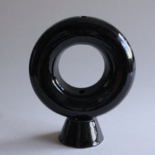 Load image into Gallery viewer, Small Black Doughnut Vase
