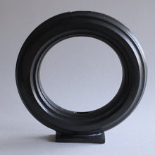 Load image into Gallery viewer, Small Matte Black Doughnut Vase
