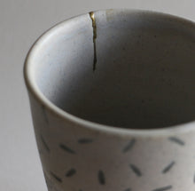 Load image into Gallery viewer, Kintsugi Repaired Confetti Ceramic Tumbler
