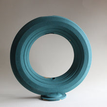 Load image into Gallery viewer, SLIGHT SECOND: Teal Doughnut Vase with Kintsugi
