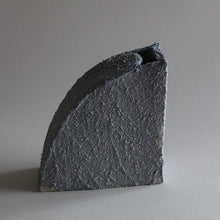 Load image into Gallery viewer, Textured Geometric Blue Grey Ikebana Vase
