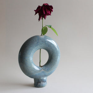 Azure Doughnut Vase